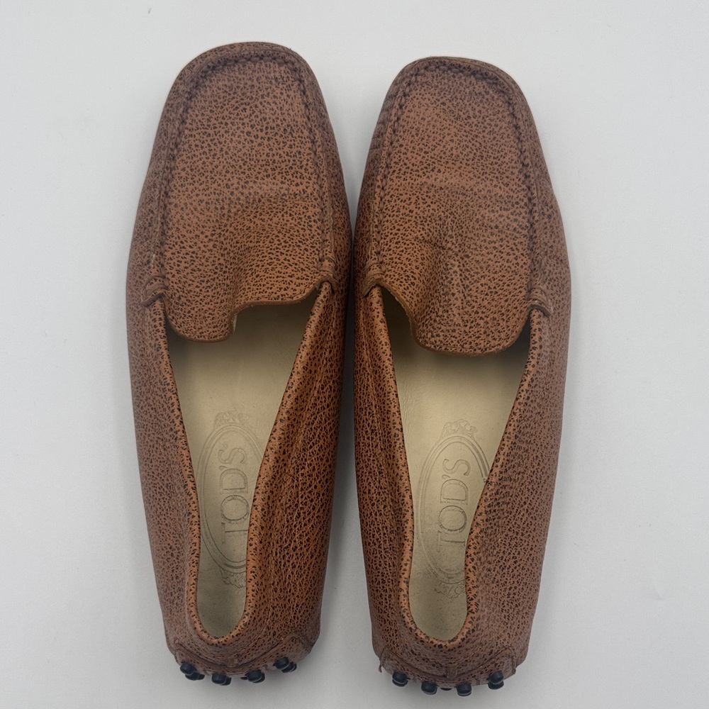 Tod's Tan Leather Men's Slip-Ons